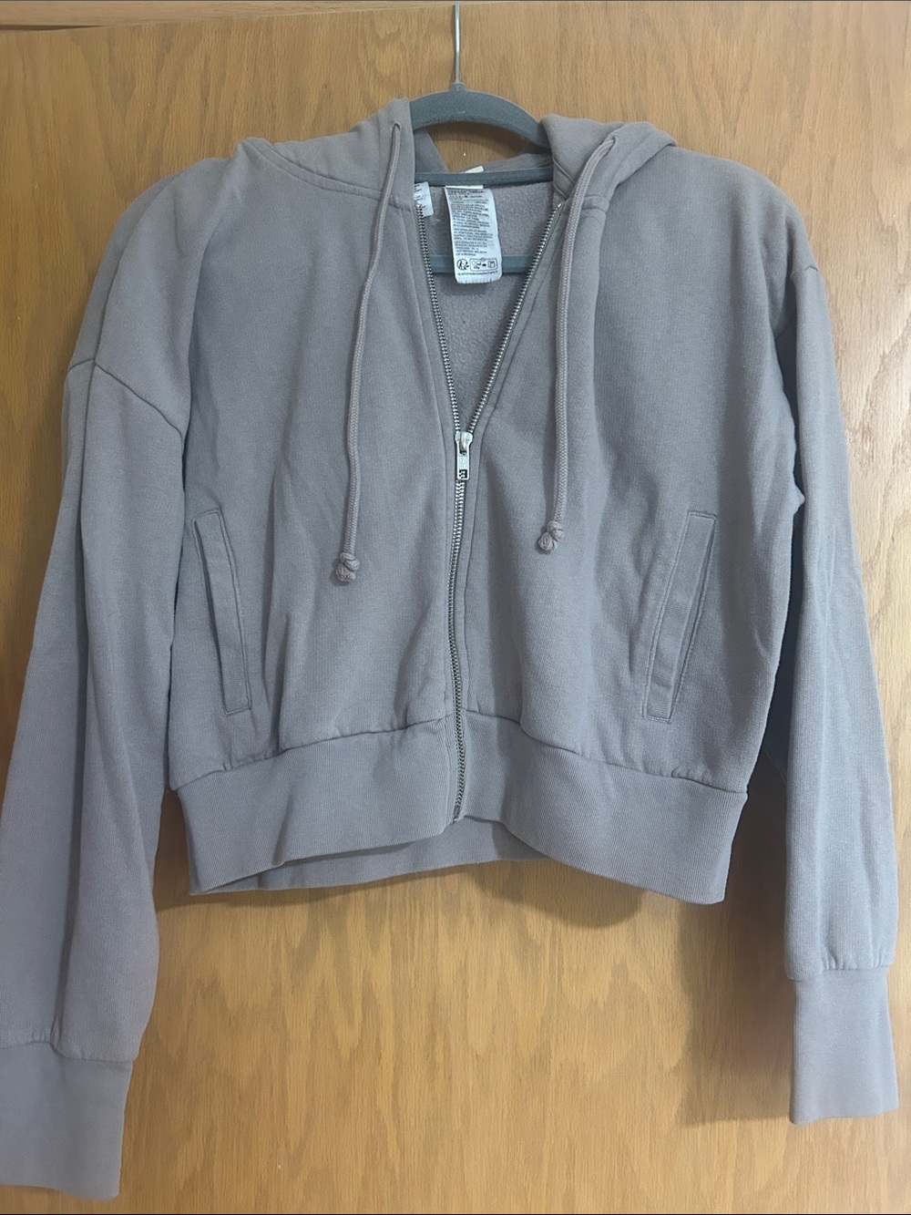 Levi's Cropped Zip-Up Bomber Jacket in Taupe